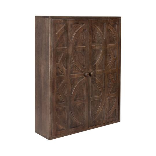Kate and Laurel Galliene Wood Wall Cabinet with Two Shelves